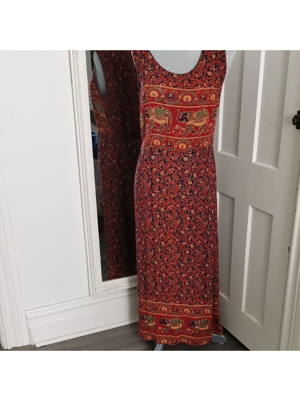 Vintage 90s Marie Claire rayon bohochic,festival, hippie, Lagenlook Maxi dress.M